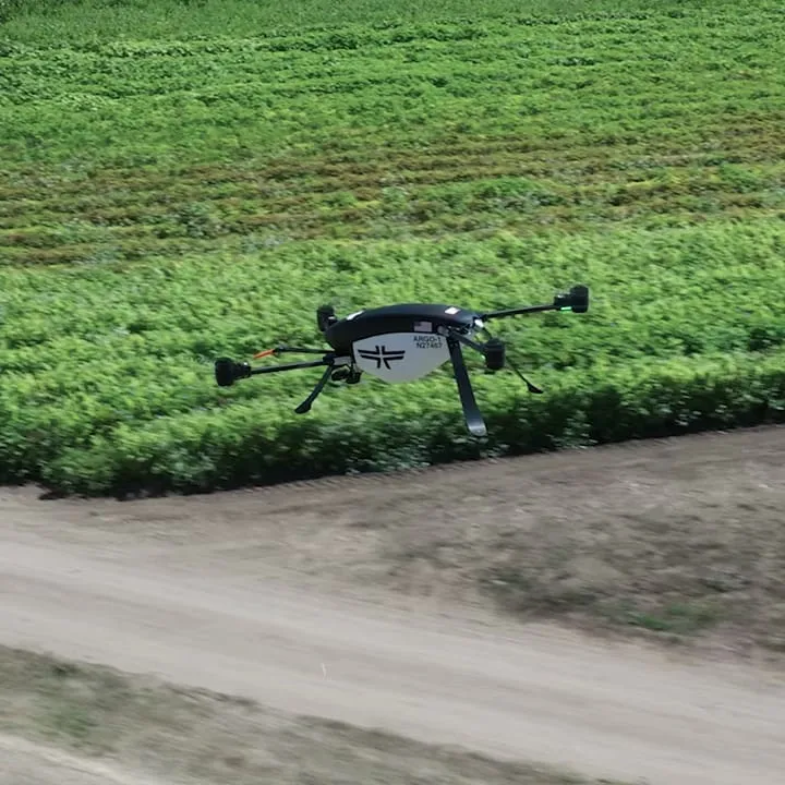 Flying across a field and detecting a fire using IR